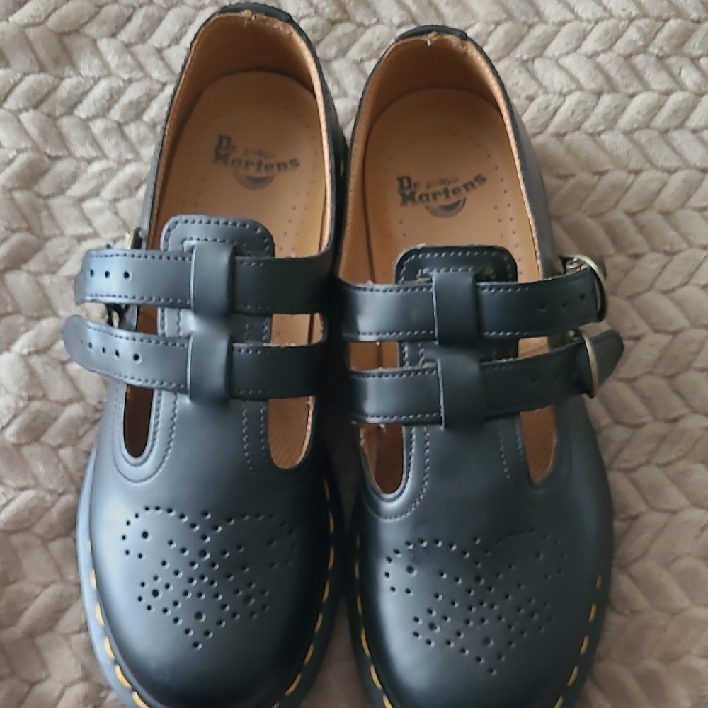 Dr. Martens Black Heart Cutout Shoes
